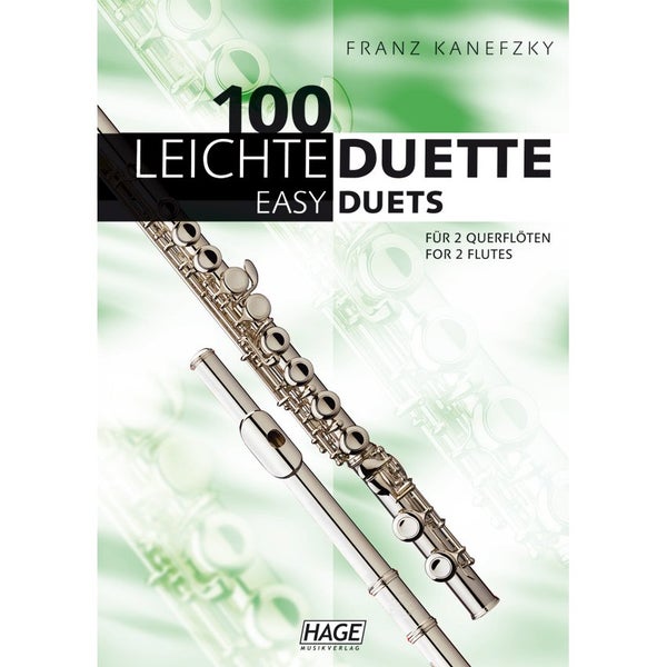 Hage MusikVerlag EH 1504 100 Easy Duets for 2 Flutes dwarsfluitboek