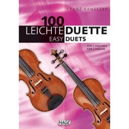 Hage MusikVerlag EH 1506 100 Easy Duets for 2 Violins livre pour violon