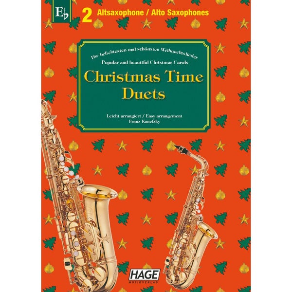 Hage MusikVerlag EH 1094 Christmas Time Duets for 2 Alto Saxophones saxofoonboek