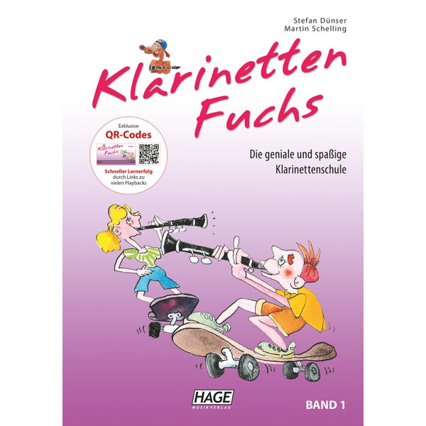 Hage MusikVerlag EH 3815 Klarinetten Fuchs Band 1 + QR-Codes klarinetschool