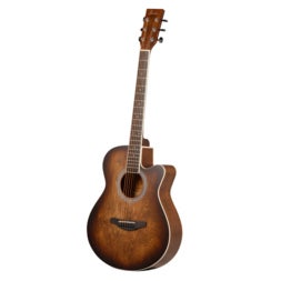 (Stock B) W55-COL-BR-EQ ColourTune guitare électro-acoustique folk marron