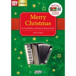 Hage MusikVerlag EH 2084 Merry Christmas für Akkordeon + QR-Codes accordeonboek