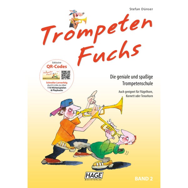 Hage MusikVerlag EH 3802 Trompeten Fuchs Band 2 + QR-Codes lesboek