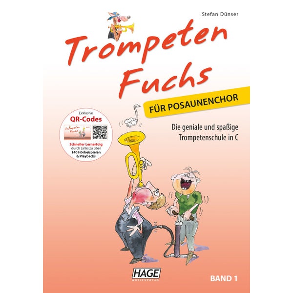 Hage MusikVerlag EH 3804 Trompeten Fuchs in C für Posaunenchor Band 1 + CD lesmethode
