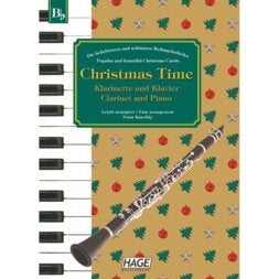 Hage MusikVerlag EH 1098 Christmas Time for Clarinet & Piano livre pour clarinette