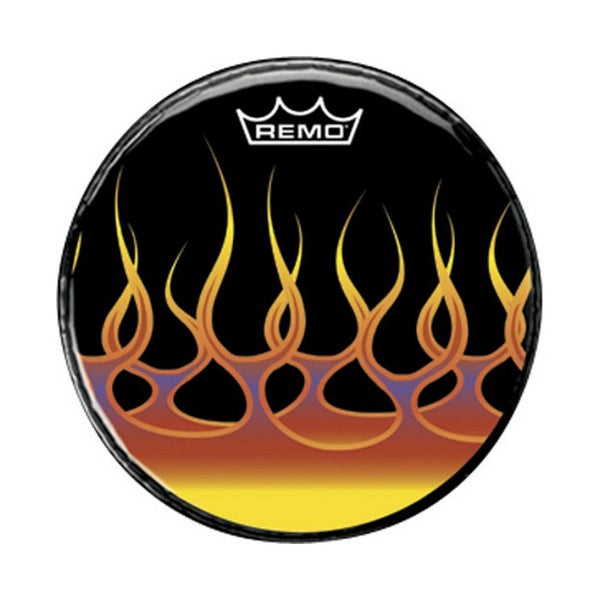 Remo PA-1022-F2 Graphic Spreading Flames 22'', pelle per grancassa