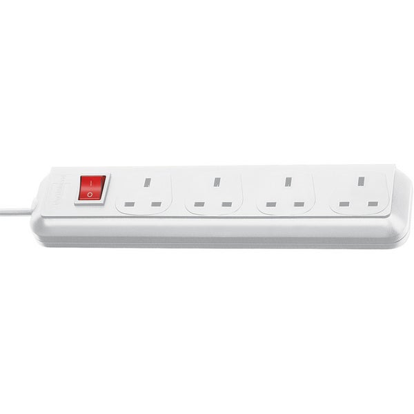 Brennenstuhl Eco Line distribuidor de corriente con 4 tomas, 1.5 metros, blanco