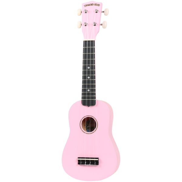 Diamond Head DU-110 Rainbow rosa sopran ukulele med gigbag