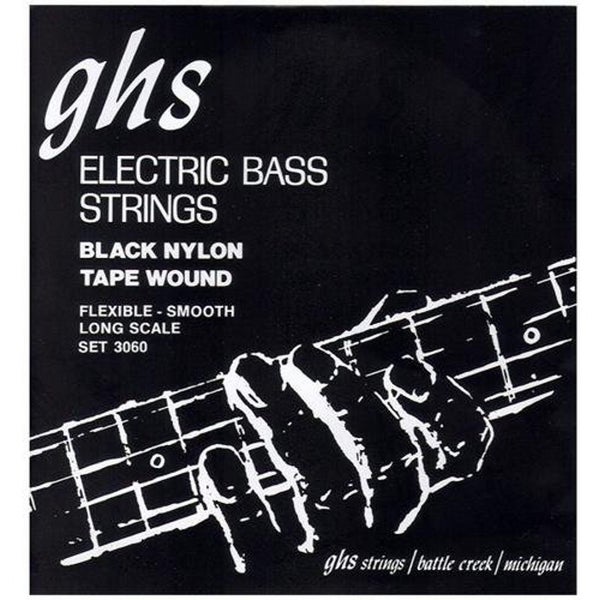 GHS set de 5 cuerdas de guitarras 3060-5 Black Nylon tapewound set de 5 cuerdas de guitarra medium