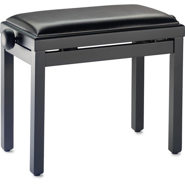 Stagg PB39 BKM SBK banquette piano noir mat avec assise en skaï