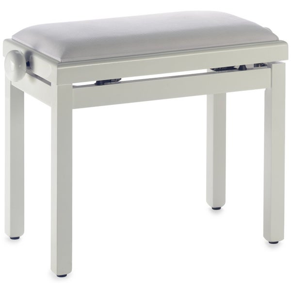 Stagg PB39 IVP VWH banquette piano ivoire brillant avec assise en velours