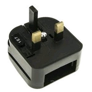 Powerconnections PC8338-BK-R-10A adaptateur prise Euro - UK rectangulaire