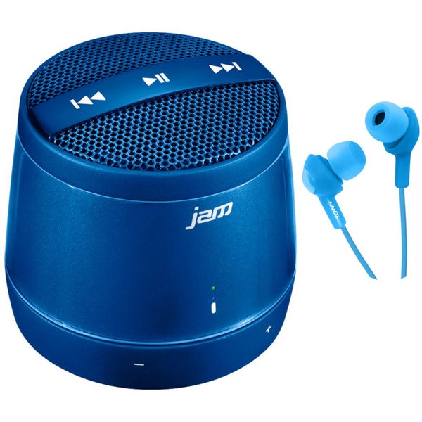 JAM Touch Wireless Speaker altavoz azul con auriculares incluidos