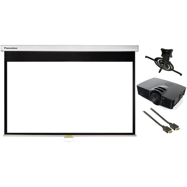 Optoma HD141X vidéoprojecteur avec écran de projection, support et câble HDMI
