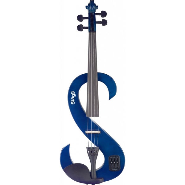 Stagg EVN 4/4 TB violín eléctrico azul con soft case
