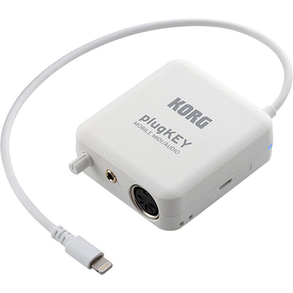 Korg plugKEY WH MIDI/audio interface till iOS vitt