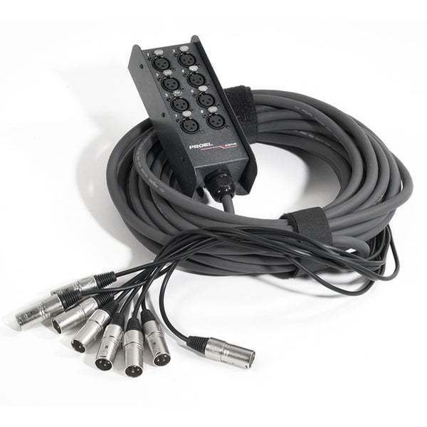 Proel EBN8LU10 câble multipaire 8 entrées 15 m