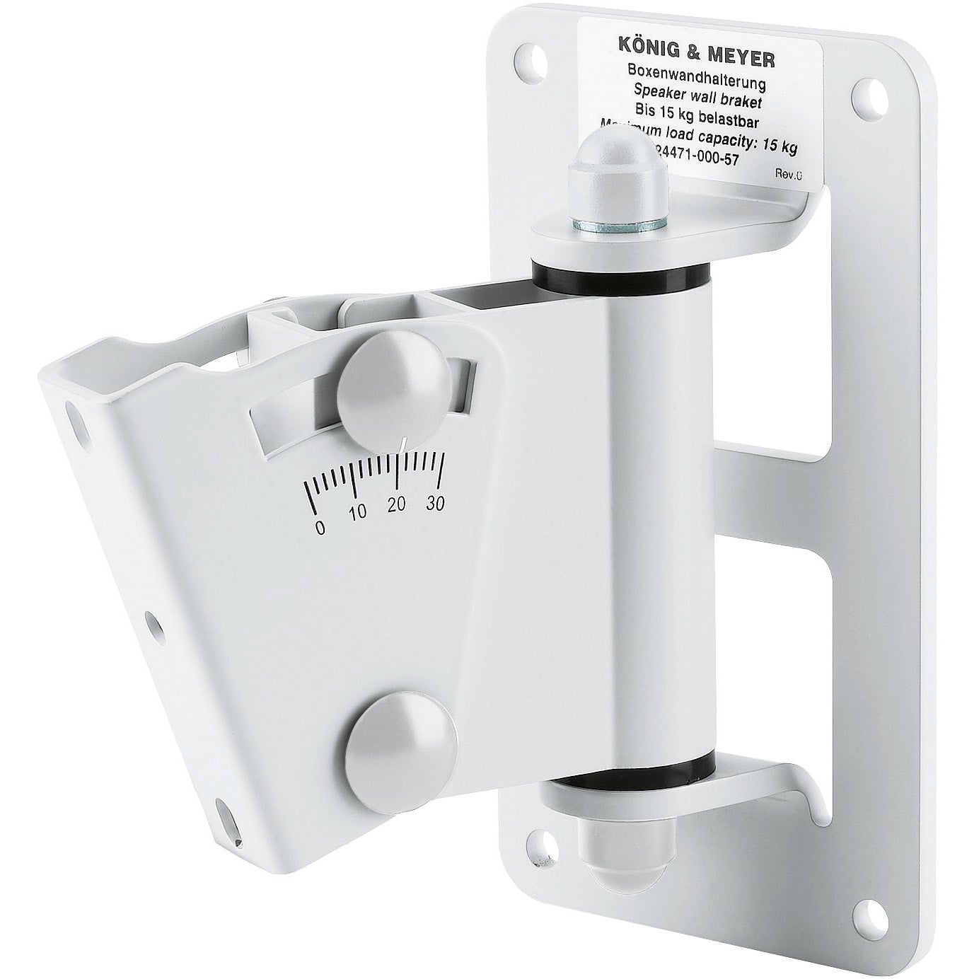 Konig & Meyer 24471 universal speaker wall bracket white | Bax Music