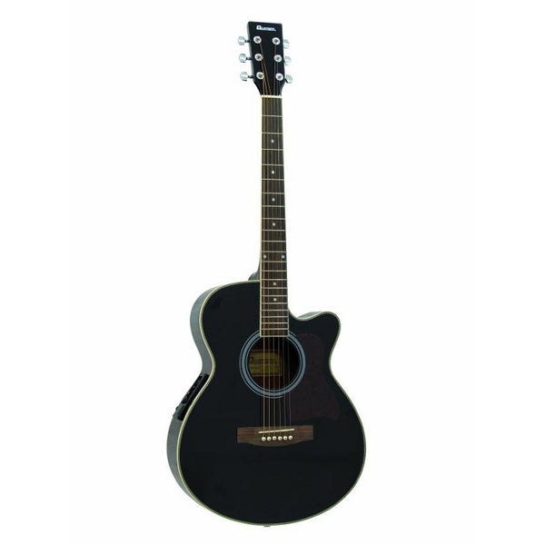 Dimavery guitarra semi acústica negra JK-303 EQ