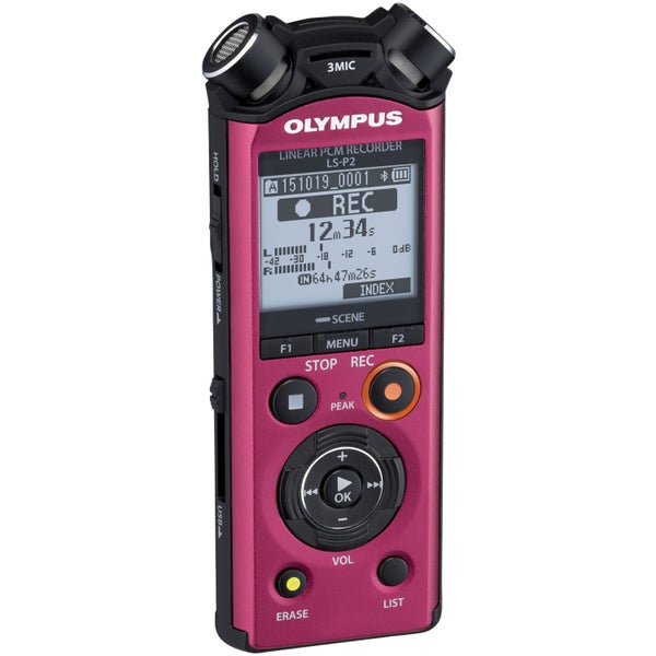 Olympus LS-P2 enregistreur audio numérique Crimson Red
