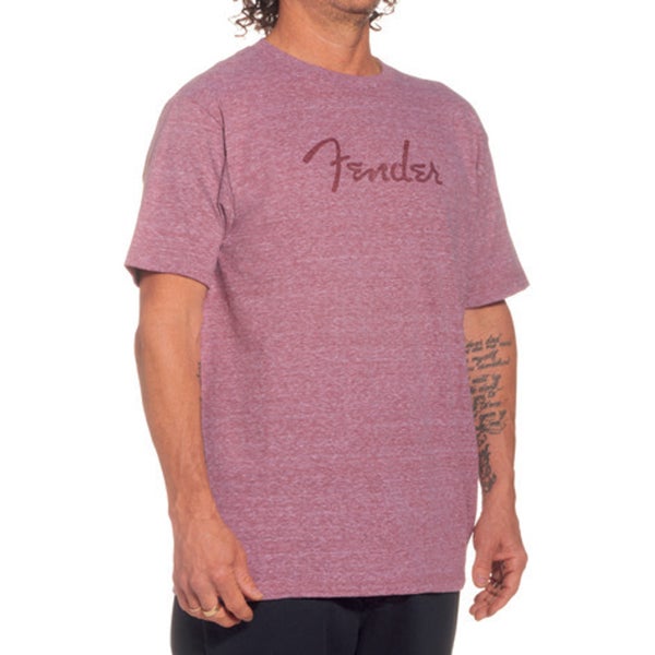Fender Spaghetti Logo T-shirt Wine Red taille XXL