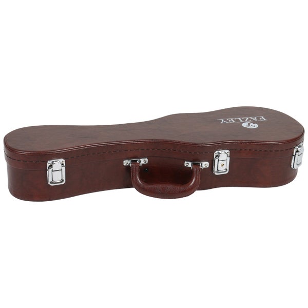 Fazley UC-21FTDB custodia rigida per ukulele soprano marrone scuro