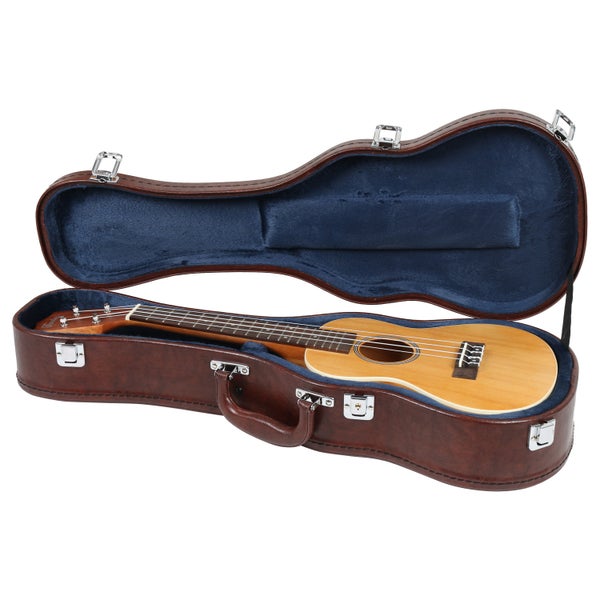 Fazley UC-23FTDB custodia rigida per ukulele da concerto marrone scuro