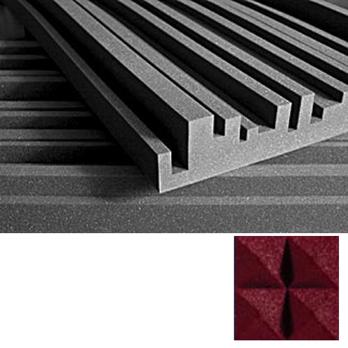 Auralex Studiofoam Metro BUR Burgundy 24x48x4 paneel 10.16 cm fullsize bordeaux