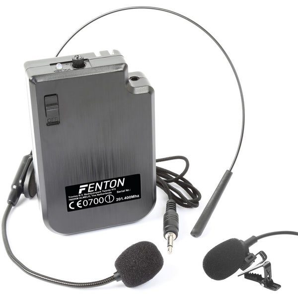 Fenton émetteur de poche avec micro serre-tête 201.400 MHz