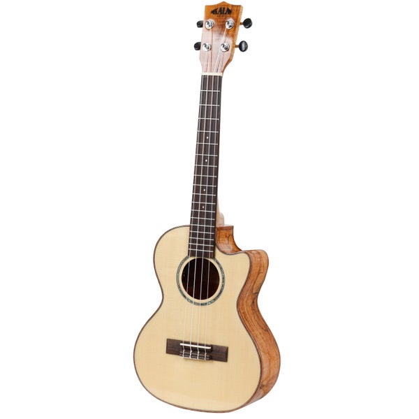 Kala KA-FMTGE C Solid Spruce Top Tenor Ukulele avec housse