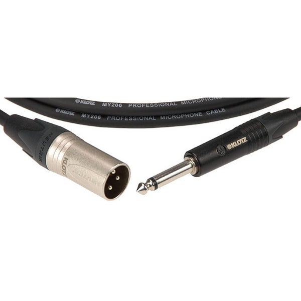 Klotz M1MP1N1000 Neutrik XLR/M 3p - jack 2p signal cable 10 m