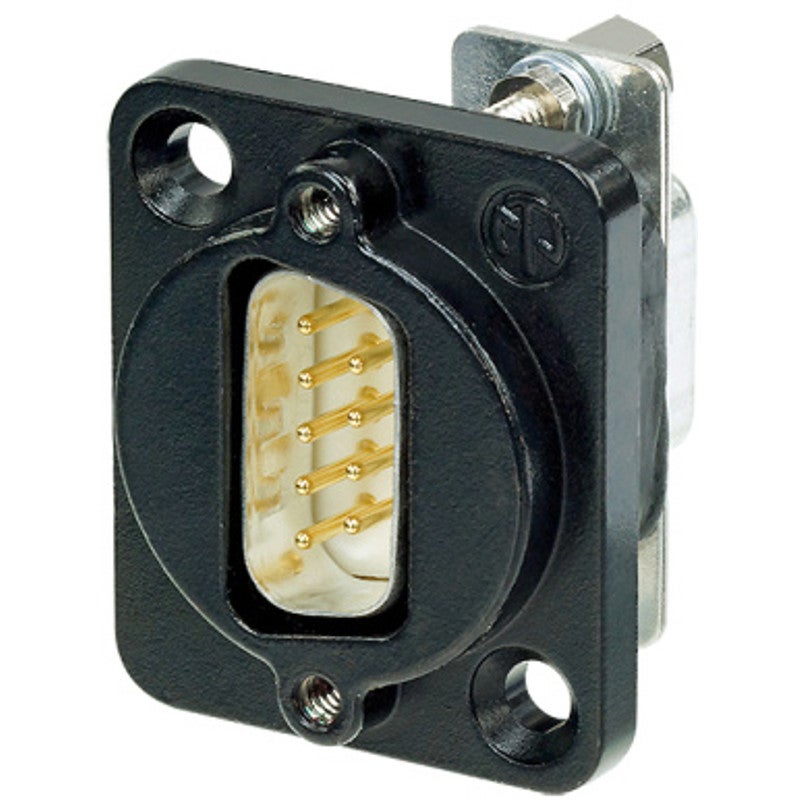 Neutrik NADB9MF-B D-SUB Durchgangs-Einbausteckverbinder, male - female, schwarz