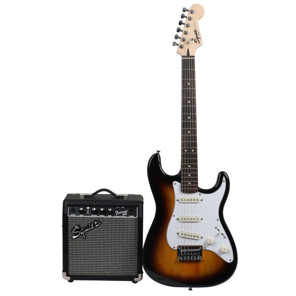 Squier Strat Pack SSS Brown Sunburst electric guitar set