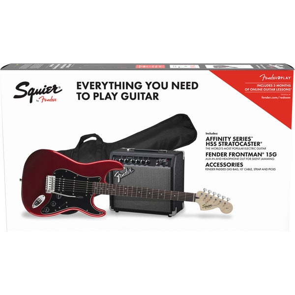 Squier Affinity Strat Pack HSS Candy Apple Red / Frontman 15G
