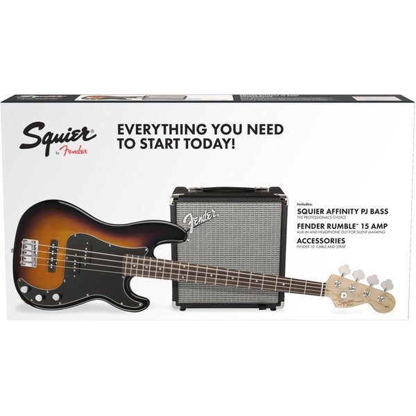 Squier Affinity Series PJ Bass Pack Brown Sunburst