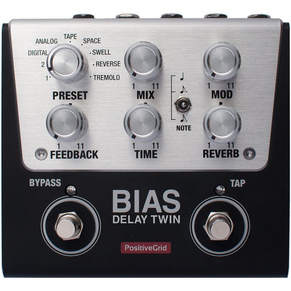 Positive Grid BIAS Delay Twin effects pedal