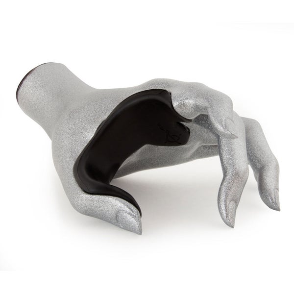 GuitarGrip Valkyrie Female Hand Silver Sparkle colgador de guitarra