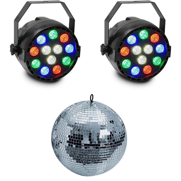 iDance partyset RGBW PARs with disco ball