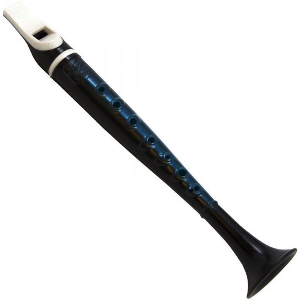 Trophy Flutophone kunststof blaasinstrument, zwart, met tasje