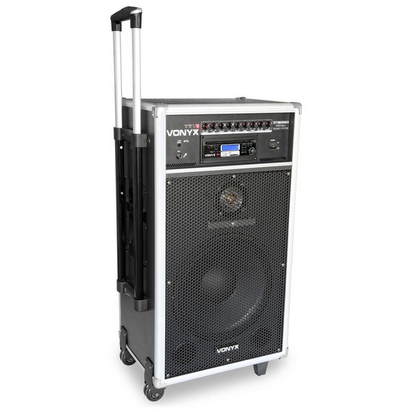Skytec ST-180 speaker portatile a batteria con microfoni
