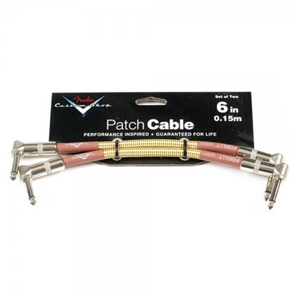 Fender Custom Shop Black Tweed cables de conexión de 15 cm (2 unidades)