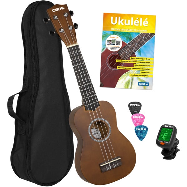 Cascha HH 3956 FR pack débutant ukulélé soprano (français)