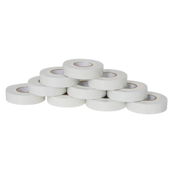 Innox ETA PVC-01WH 19mm x 25m PVC Tape (Pack of 10 Rolls, White)