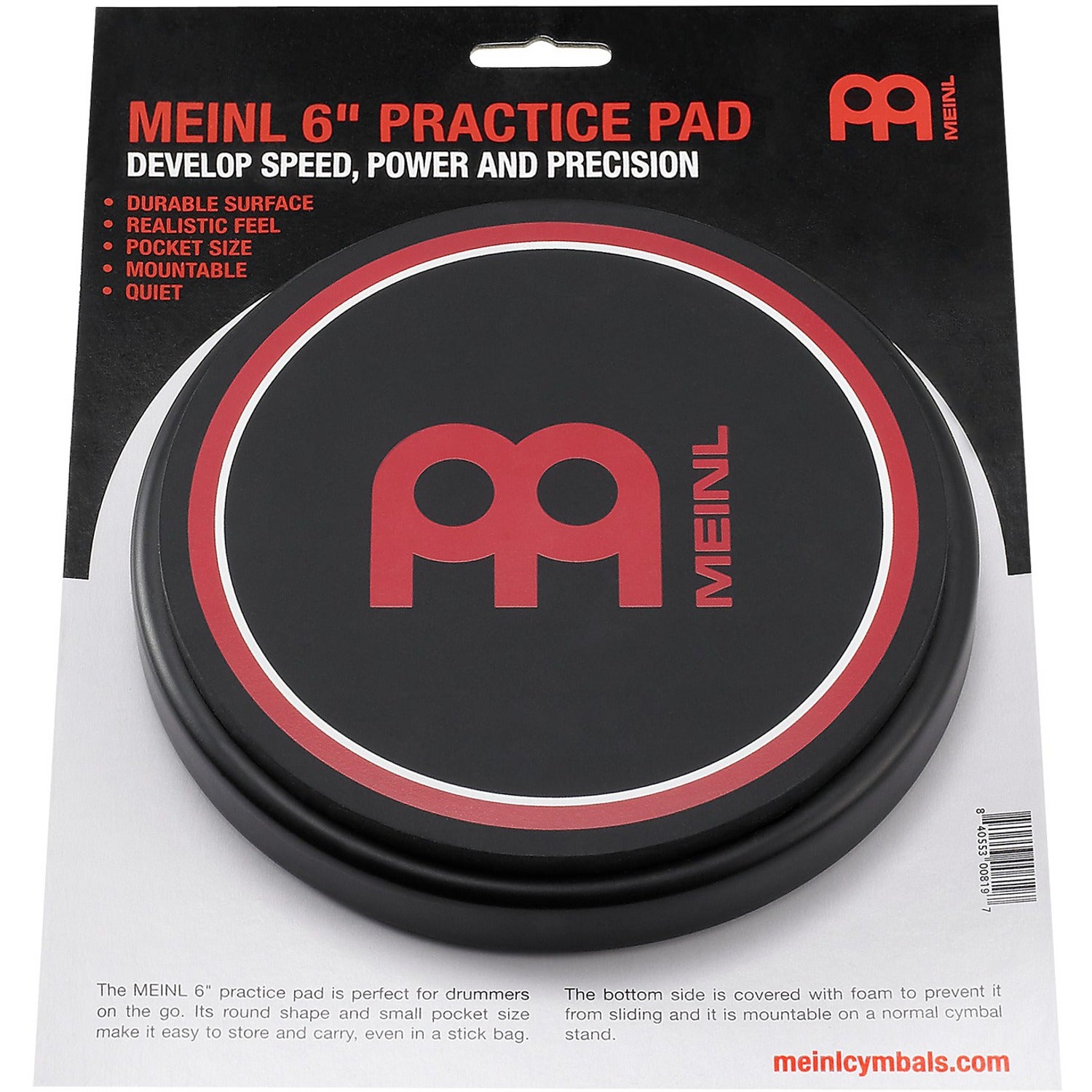 Meinl 6-inch practice pad | Bax Music