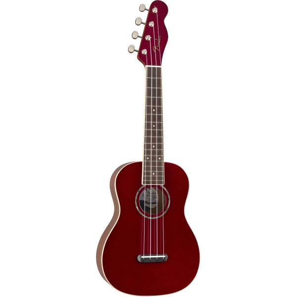 Fender California Coast Zuma ukulélé concert Candy Apple Red