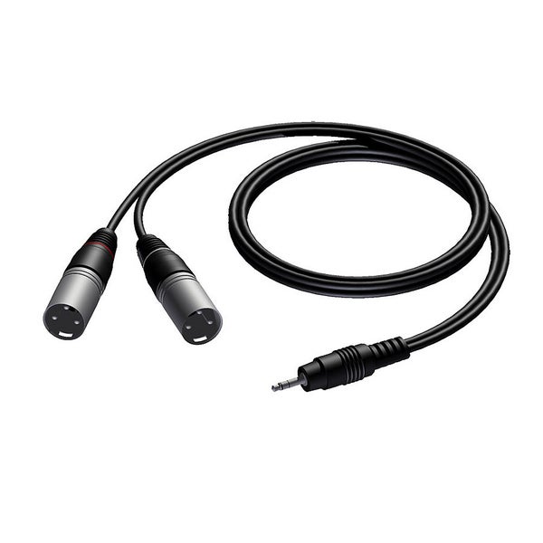 Procab CAB712 XLR macho estéreo de 3,5 mm - 2 jacks machos de 1,5 m