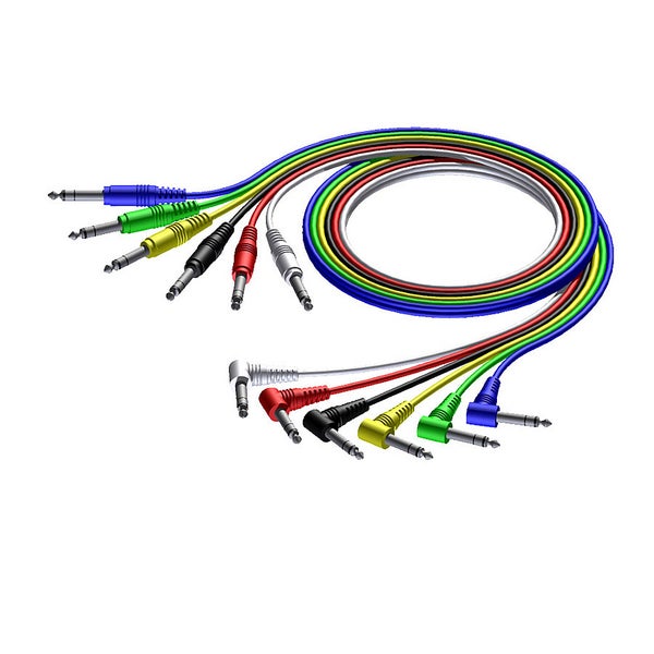 Procab CAB790 jack patch kabel 0,60 meter (uppsättning med 6)
