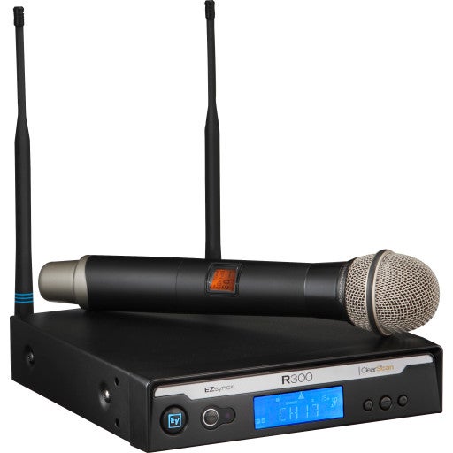 Electro-Voice R300-HD/B handheld wireless mic system (678 MHz - 694 MHz)