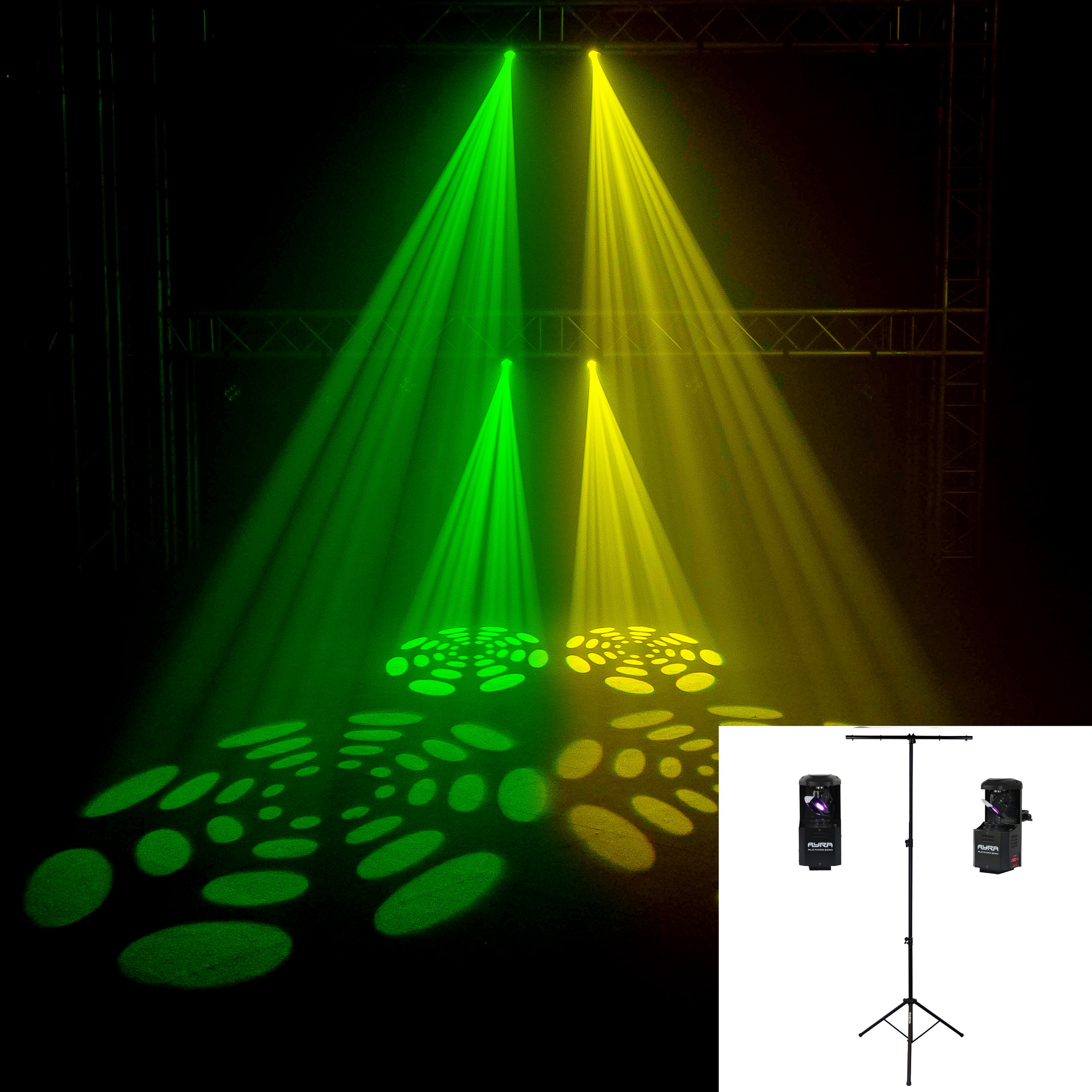 Ayra ALO Micro Scan LED scanner (2x) + light stand | Bax Music