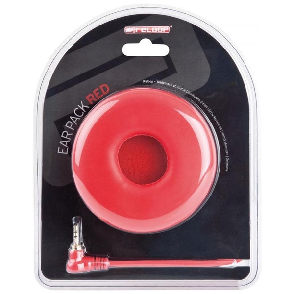 Reloop Earpack Deluxe câble spiralé + coussinets pour casque RHP-10 rouge